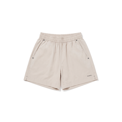Short Leve Barra Logo Bege