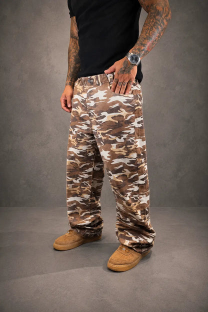 Calça Baggy Camuflada Brown