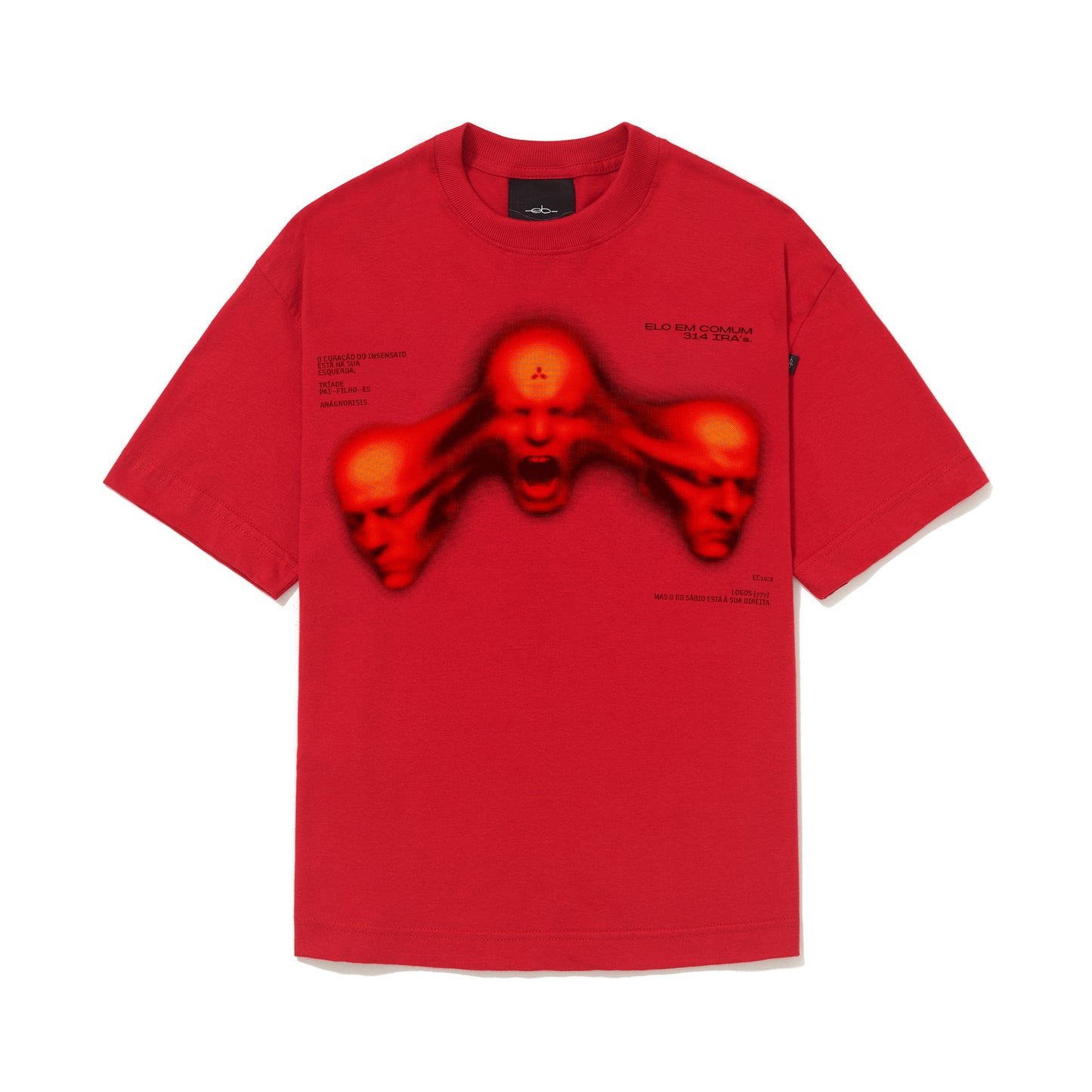 CAMISETA REGULAR  RAGE  VERMELHO