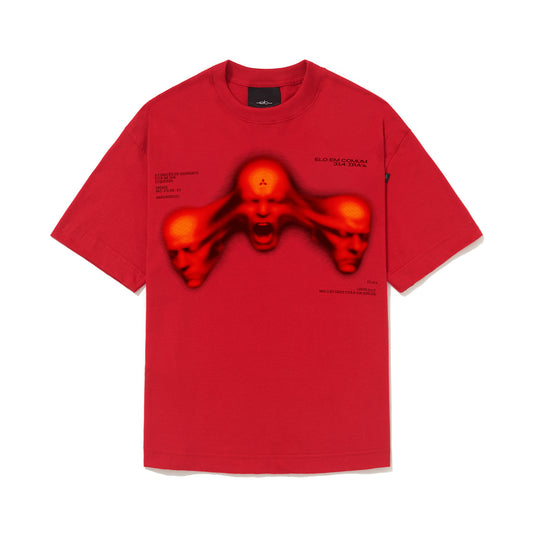CAMISETA REGULAR  RAGE  VERMELHO