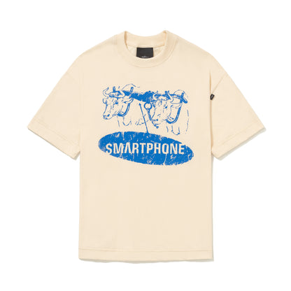 CAMISETA REGULAR  SMARTPHONE  BEGE