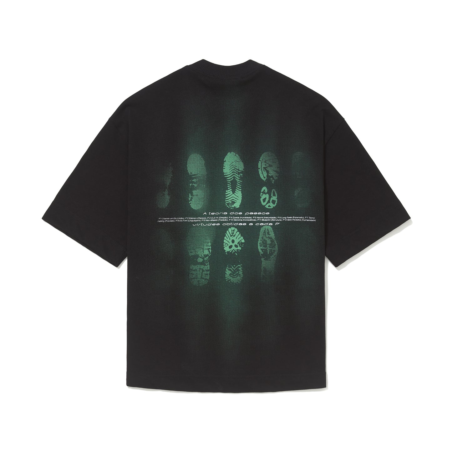 CAMISETA OVER  TEORIA DOS PASSOS  PRETO