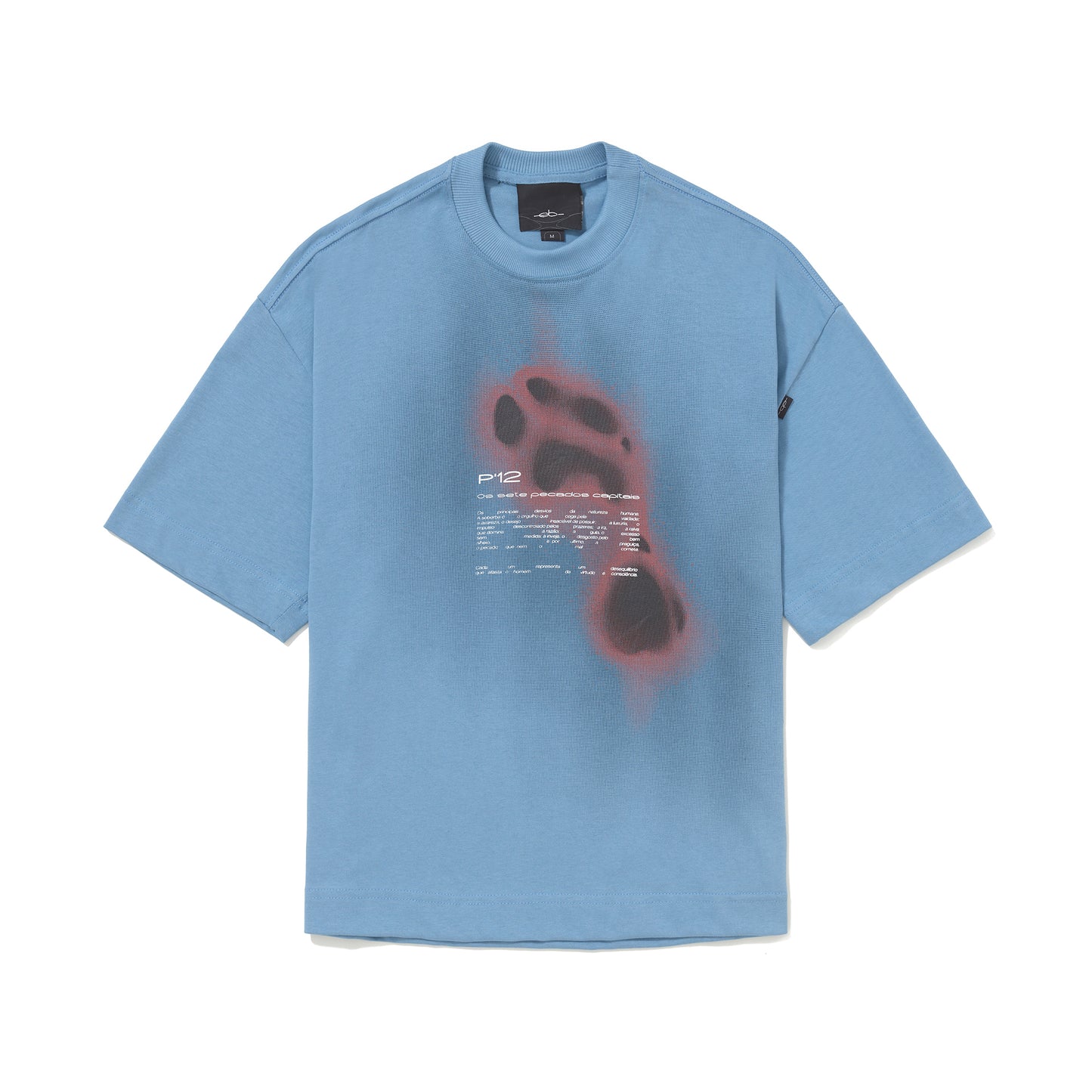 CAMISETA OVER  TEORIA DOS PASSOS  AZUL CLARO