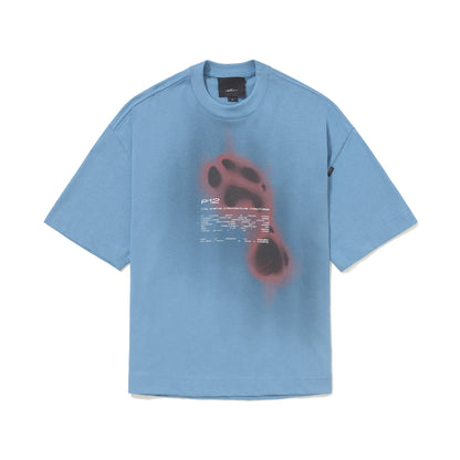 CAMISETA OVER  TEORIA DOS PASSOS  AZUL CLARO