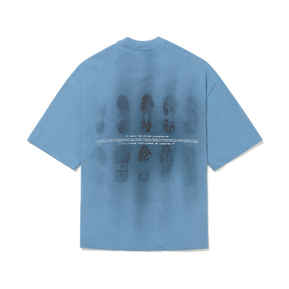 CAMISETA OVER  TEORIA DOS PASSOS  AZUL CLARO