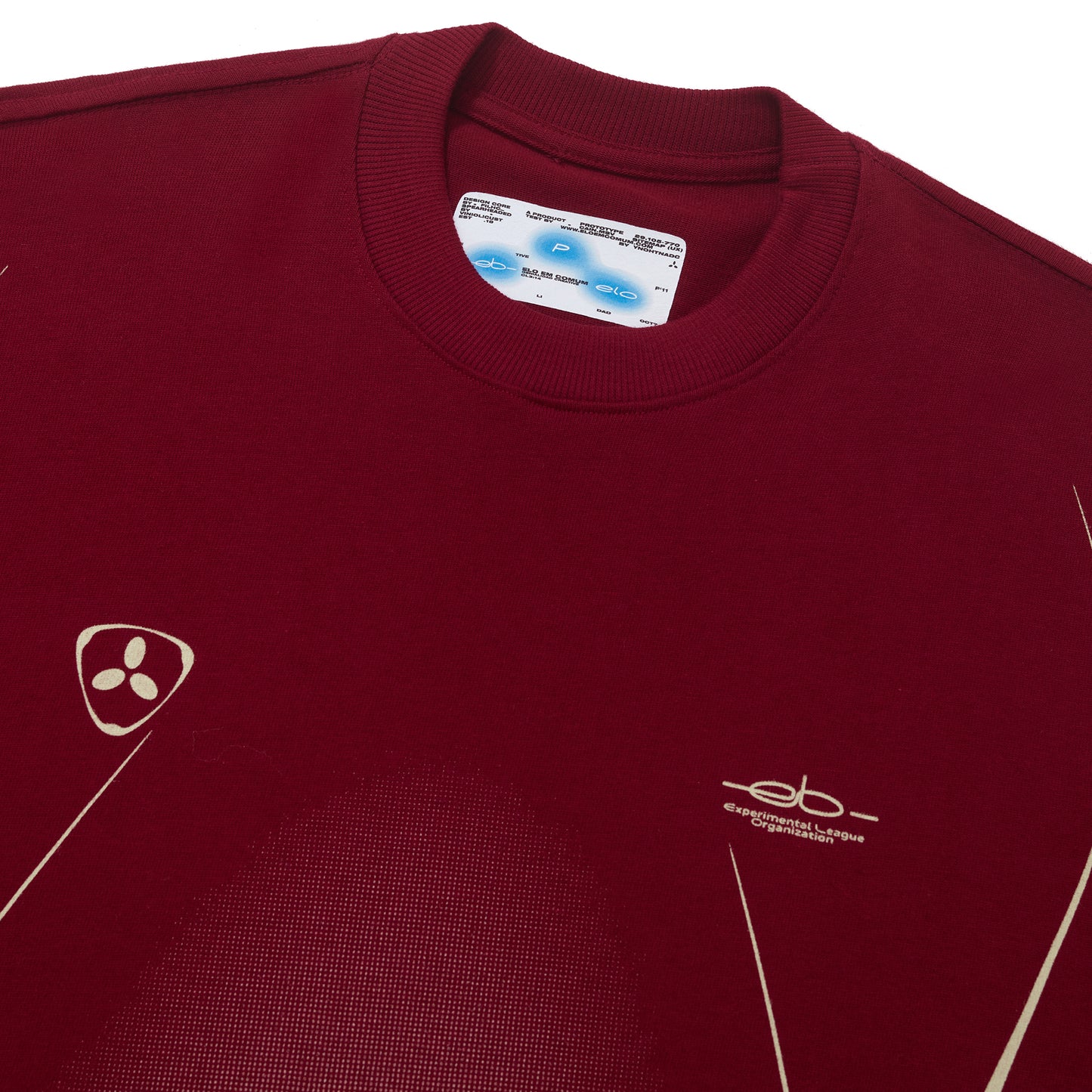 CAMISETA OVER SPORT CLUB  VINHO