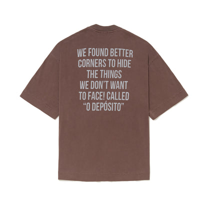 CAMISETA OVER NEW OFFICE  MARROM