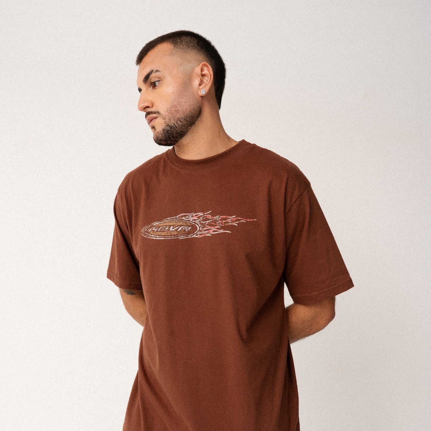 Camiseta AQVA Flame Logo BROWN