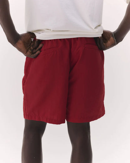 Red Taslon Shorts