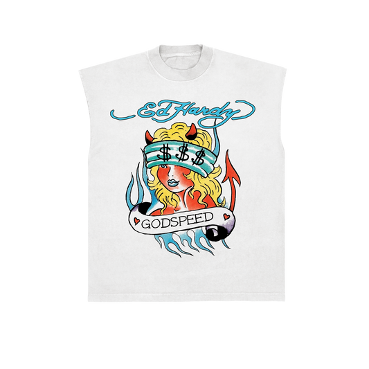 Sleeveless Tee Godspeed White
