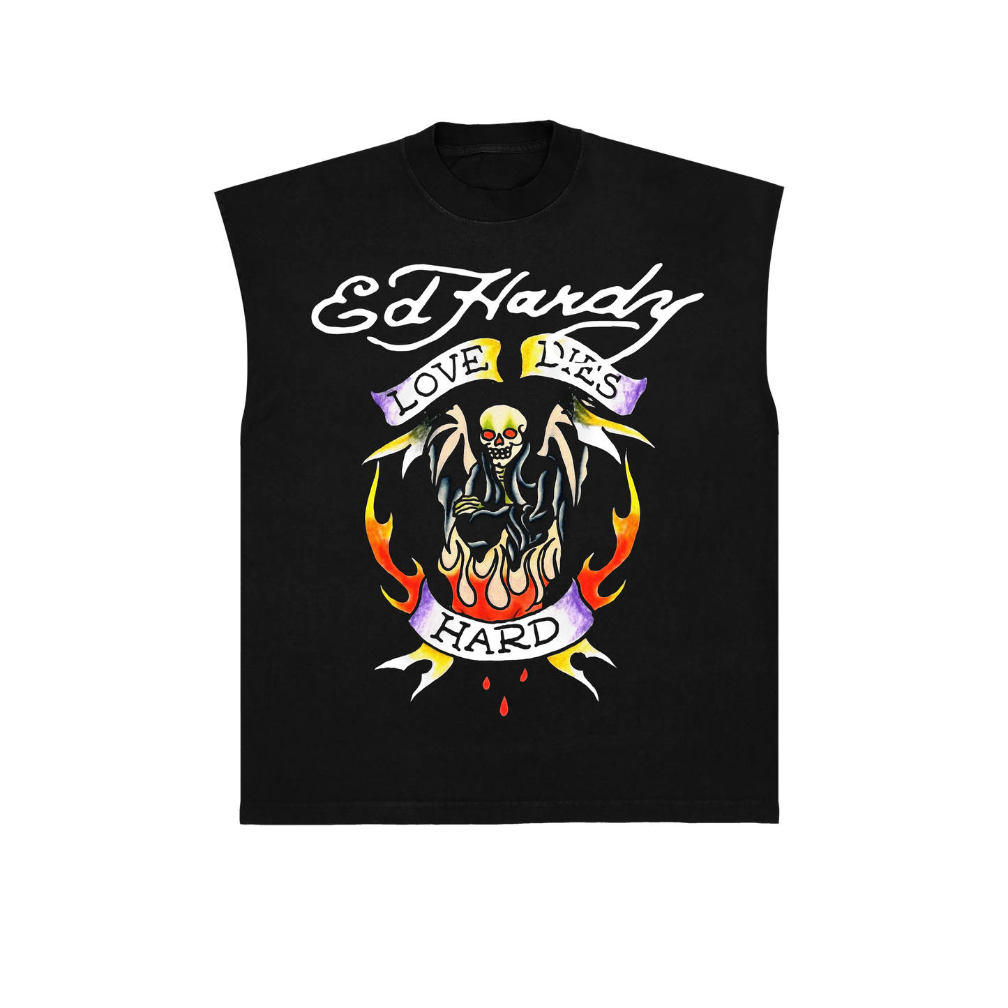 Sleeveless Tee Love Dies Hard Black