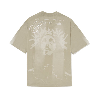 CAMISETA REGULAR MESSIAS JERSEY  BEGE