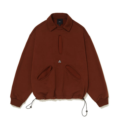 MOLETOM FLEECE  P11 - MARROM