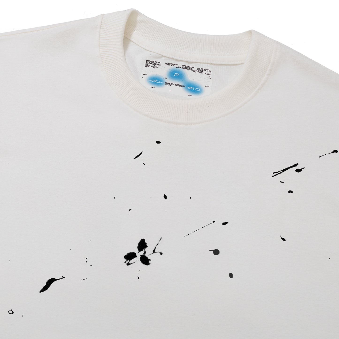 CAMISETA REGULAR SPLASH  BRANCO OFF.
