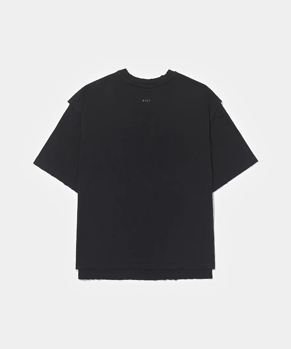 Layered Tshirt Vintage Black