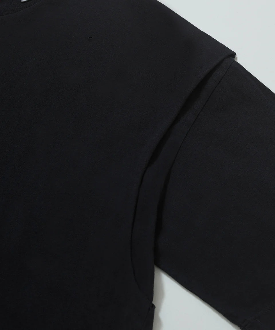 Layered Tshirt Vintage Black