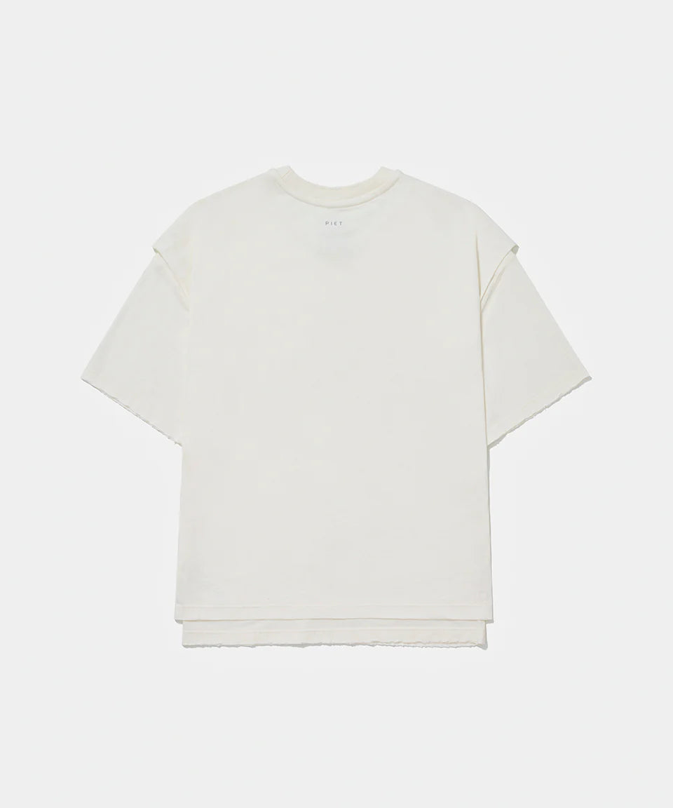Layered Tshirt Bone White