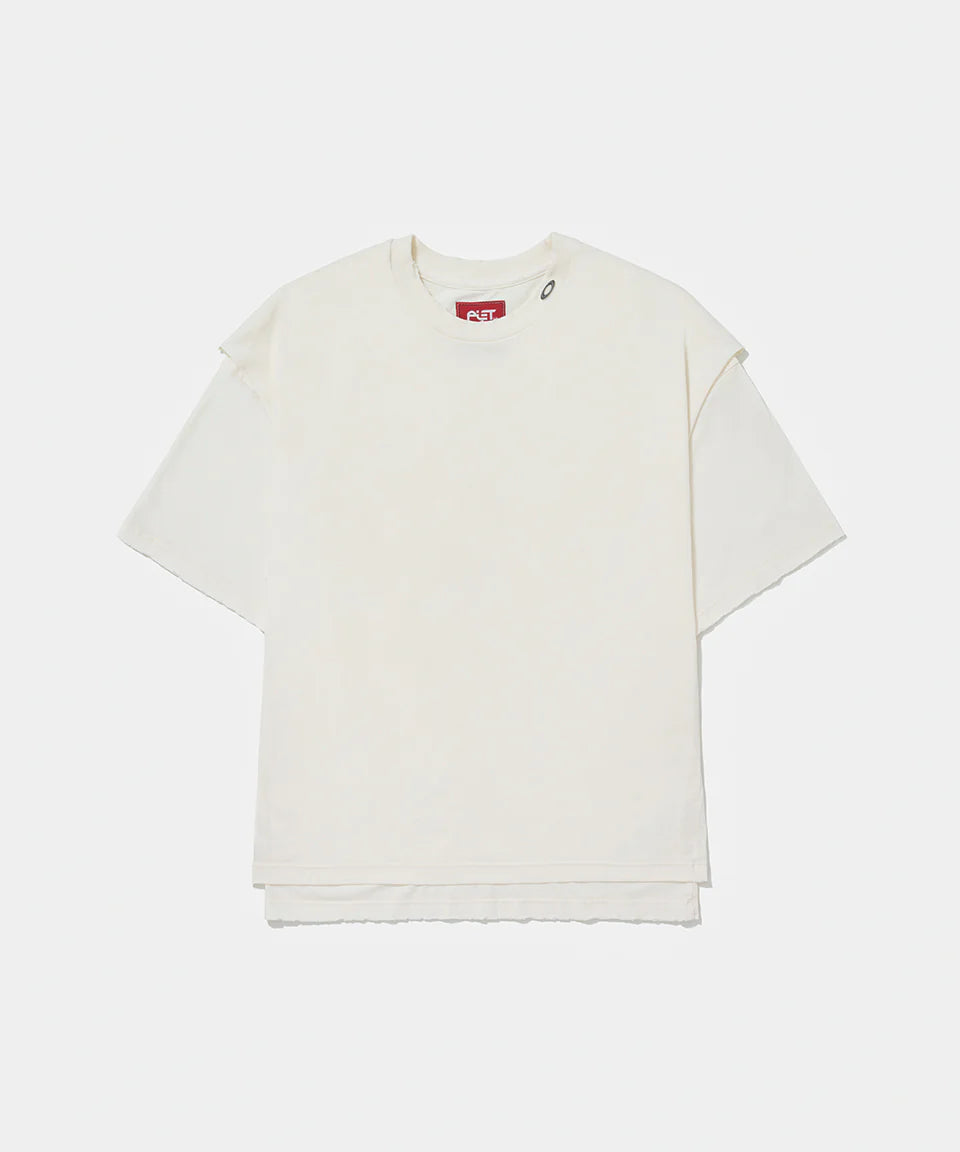 Layered Tshirt Bone White