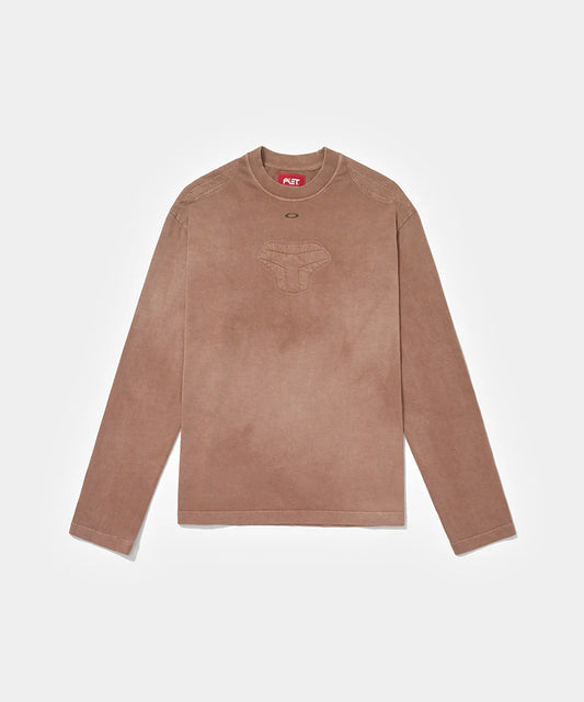 Padded Long Sleeve Tshirt  Dark Tan