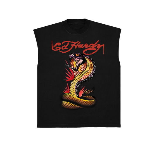 Sleeveless Tee Serpent Black
