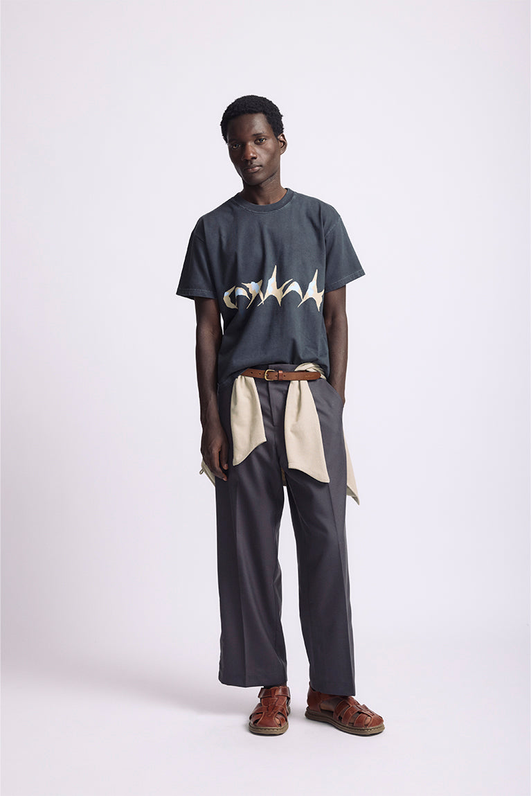 Star Boxy Tshirt  Black