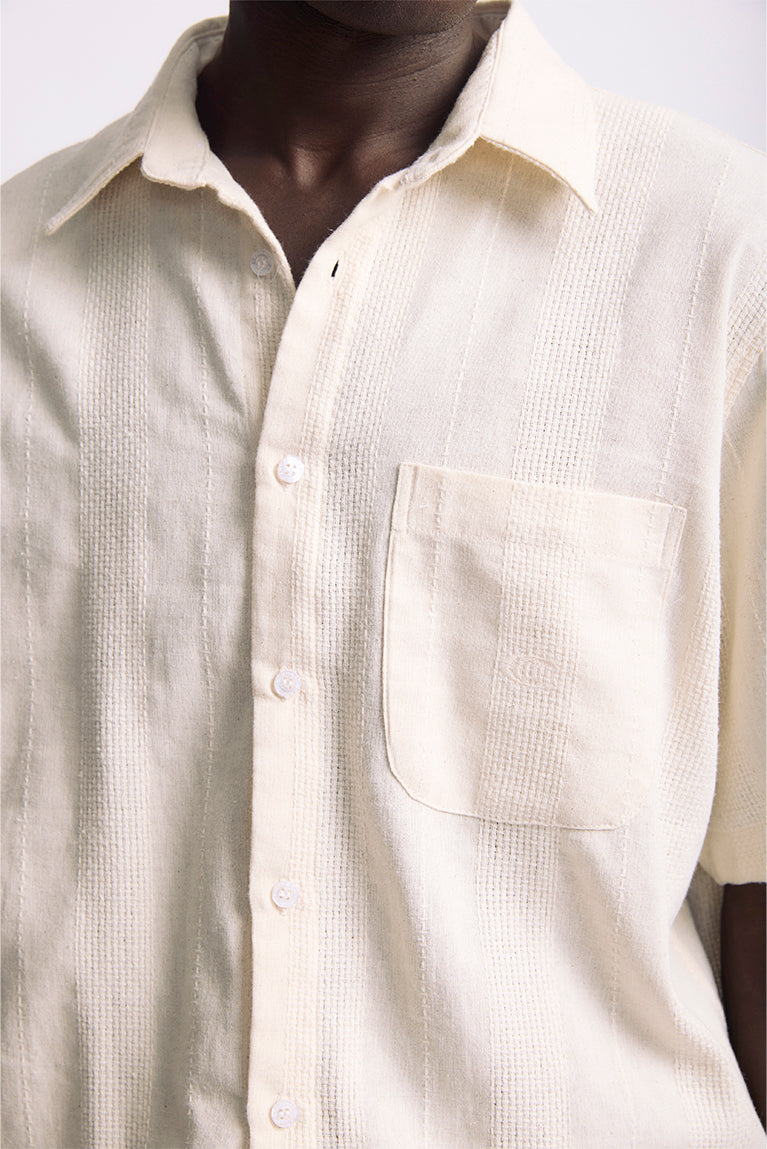 Textured Short Sleeve Shirt  Off