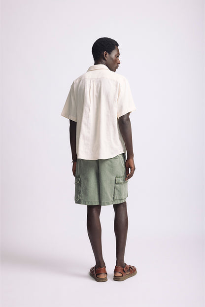 Textured Short Sleeve Shirt  Off