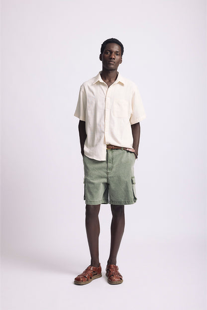 Textured Short Sleeve Shirt  Off