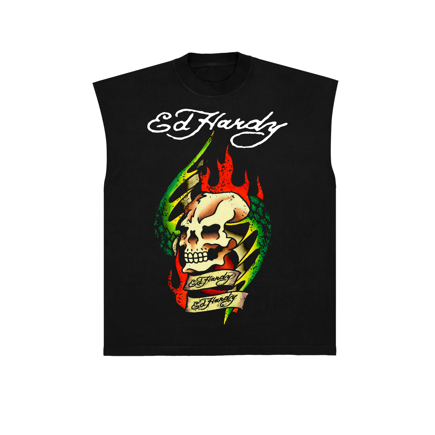 Sleeveless Tee Skull Black