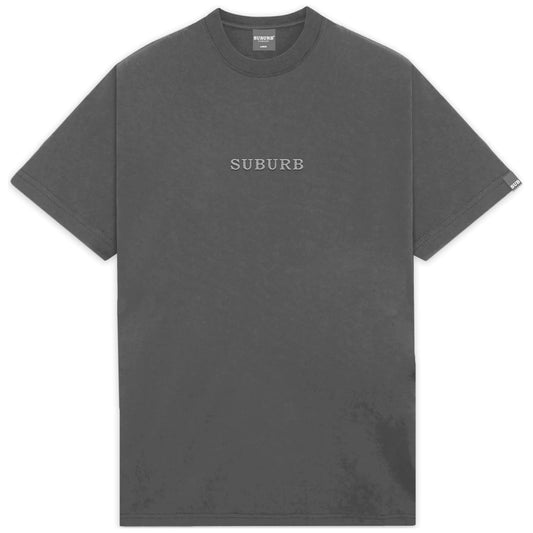 EMBROIDERY LOGO REGULAR TEE BLACK GREY