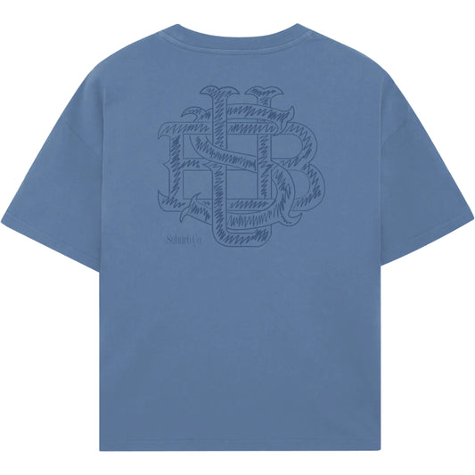 MONOGRAM BOXY TEE AZUL