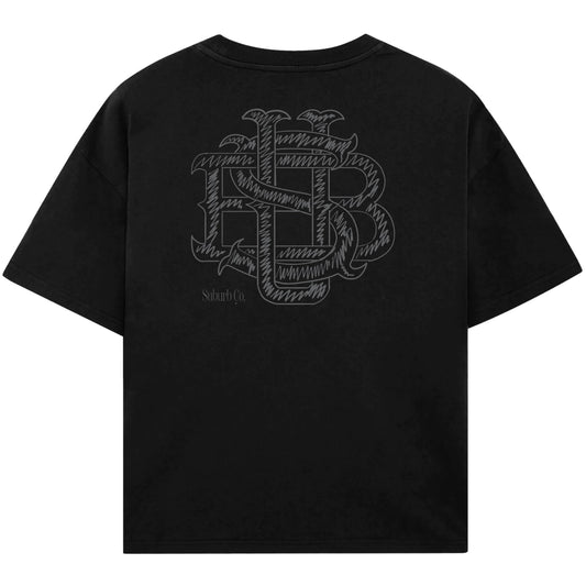 MONOGRAM BOXY TEE PRETO
