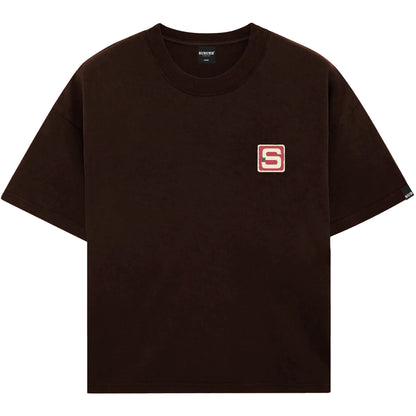 LETTER BOXY TEE MARROM