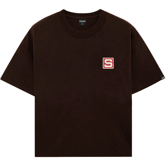 LETTER BOXY TEE MARROM
