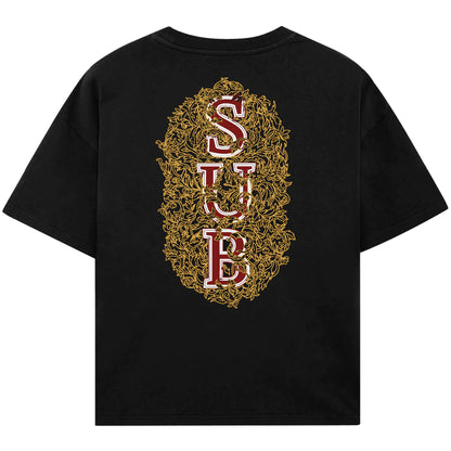FOLIAGE BOXY TEE PRETO