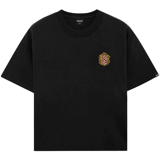 FOLIAGE BOXY TEE PRETO