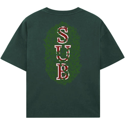 FOLIAGE BOXY TEE VERDE