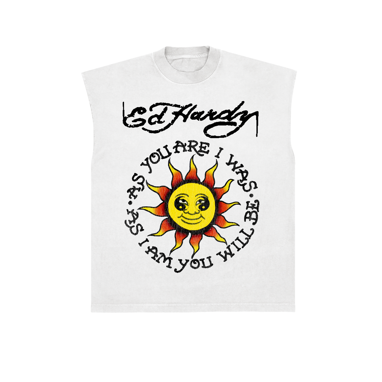 Sleeveless Tee Suns Messenger White