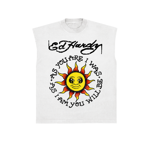 Sleeveless Tee Suns Messenger White