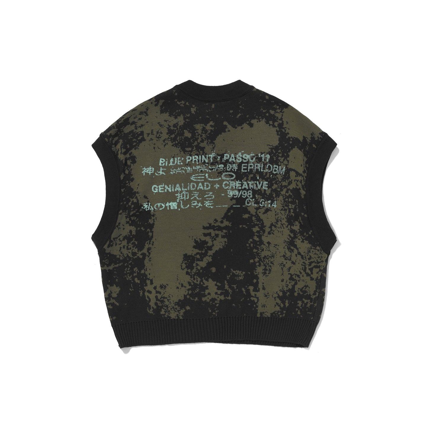 SWEATER GOLF YOKE - PRETO