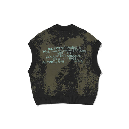 SWEATER GOLF YOKE - PRETO